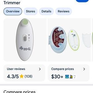 Zoli White Electric Nail Trimmer